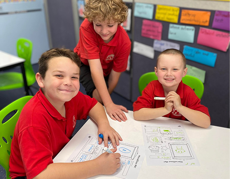 Children engaged in a group learning activity