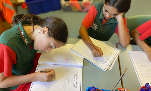 Student in classroom